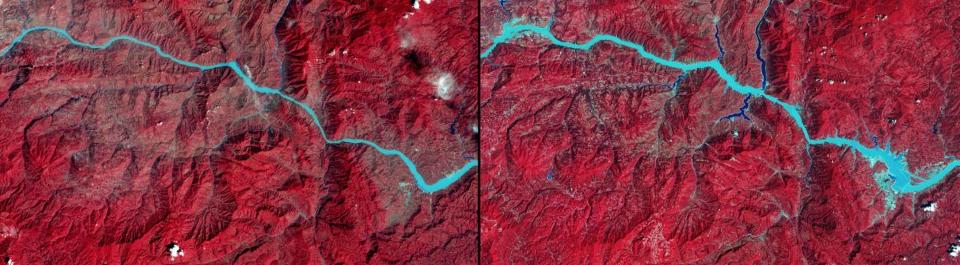 NASA's Images of Change: Three Gorges Dam (Credit: NASA)