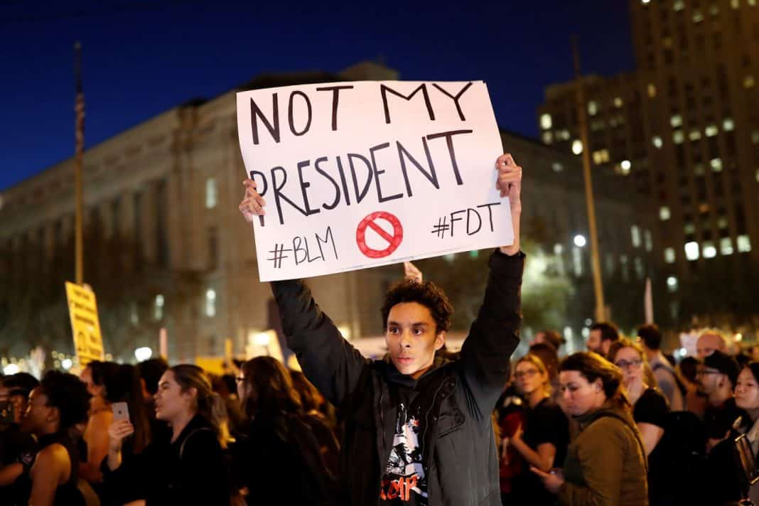 Vigils and protests swell across U.S. in wake of Trump victory.
