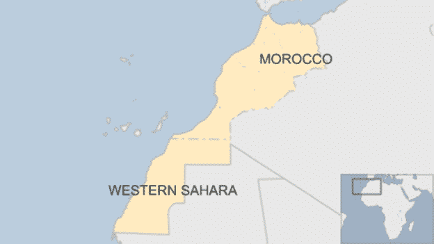 Map of Morocco and Western Sahara