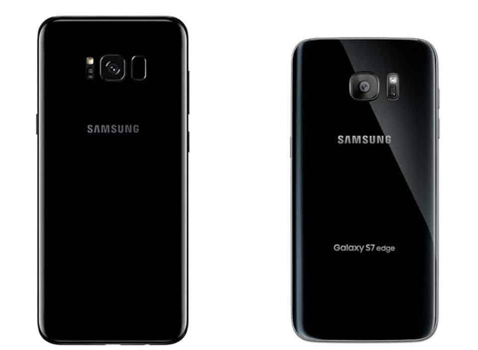 Galaxy S8 Plus (left) and Galaxy S7 Edge (right) look a lot more similar from the back