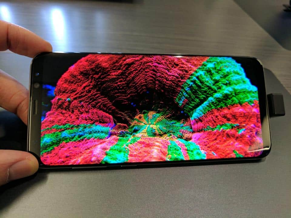 The Galaxy S8 Plus display is stunning for watching video 