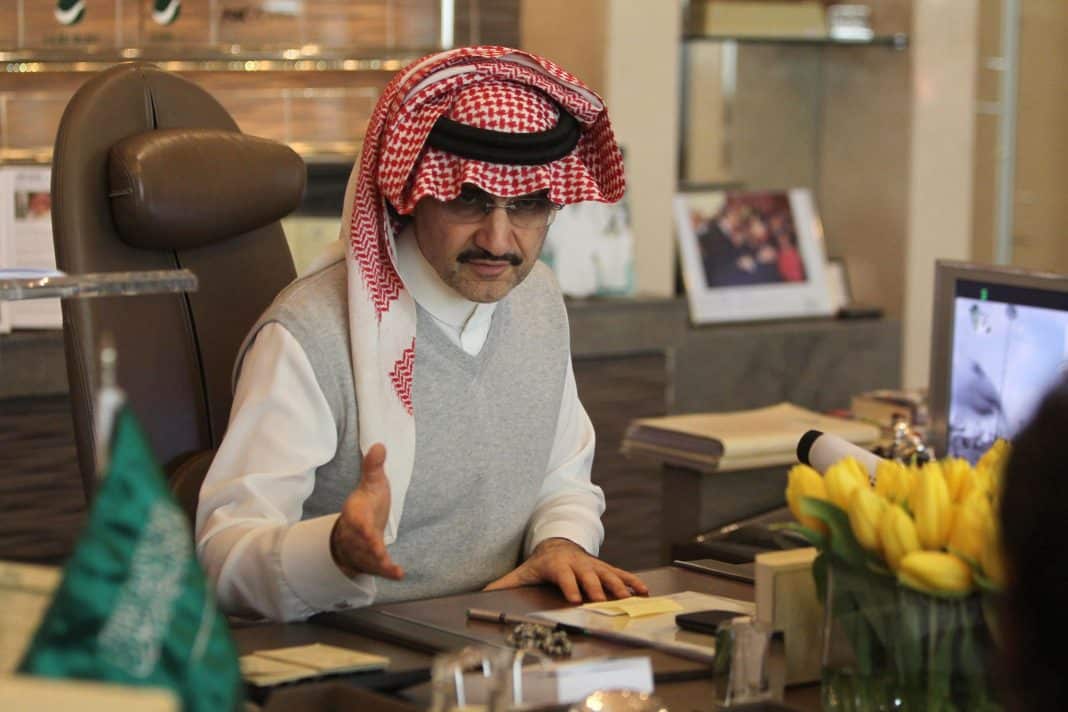 Saudi Prince Alwaleed bin Talal speaks during an interview with Reuters at his office in Kingdom Tower in Riyadh, May 6, 2013. A potential split-up of the operations of U.S. bank Citigroup Inc is now "completely dead," Saudi prince Alwaleed bin Talal, the bank's largest individual shareholder said in an interview on Monday.