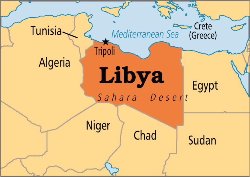 Libya Map Algeria 